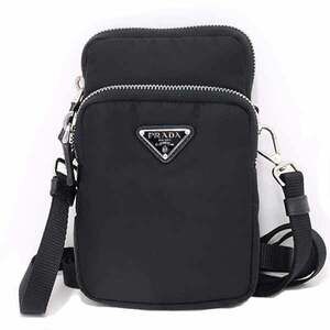PRADA Re-Nylon Smartphone Case Shoulder Bag Pochette 2ZT024 Black